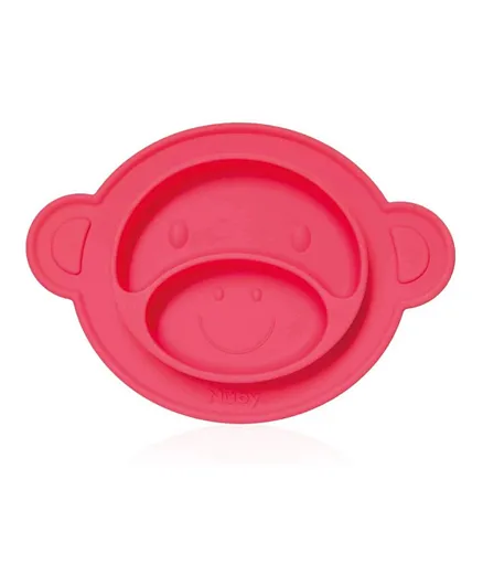 Nuby Miracle Suction Plate Monkey - Red
