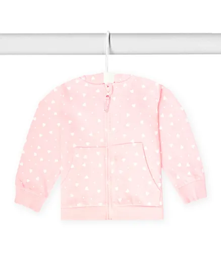Finelook - Girl's zipper printed hoodie sweatshirt - Pink