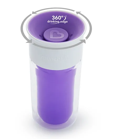 Munchkin Miracle 360° Insulated Sticker Personalized Purple - 266mL