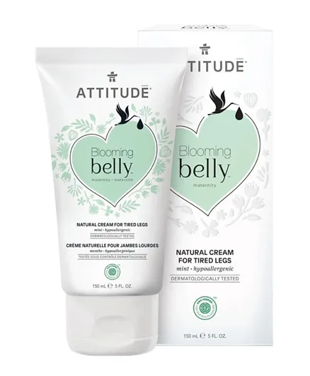 ATTITUDE Blooming Belly    Hypoallergenic Natural Pregnancy   Safe Cream for Tired Legs    150.0 ml