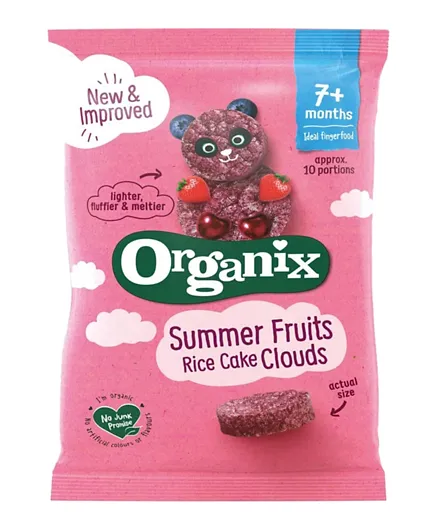 Organix Organic Summer Fruits Rice Cake Clouds - Pack of 6