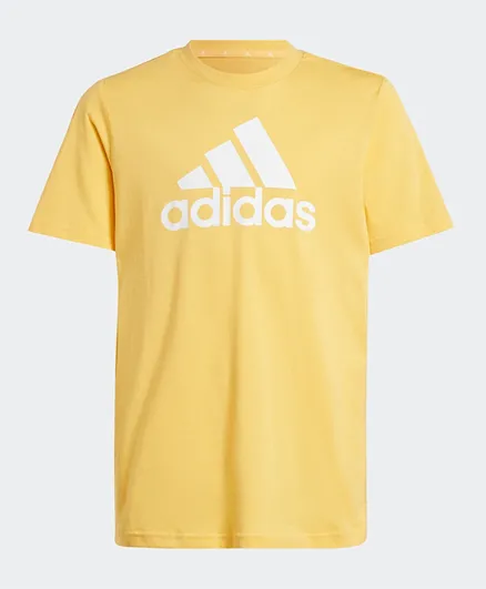 adidas Essentials Big Logo Cotton Graphic T-Shirt - Yellow