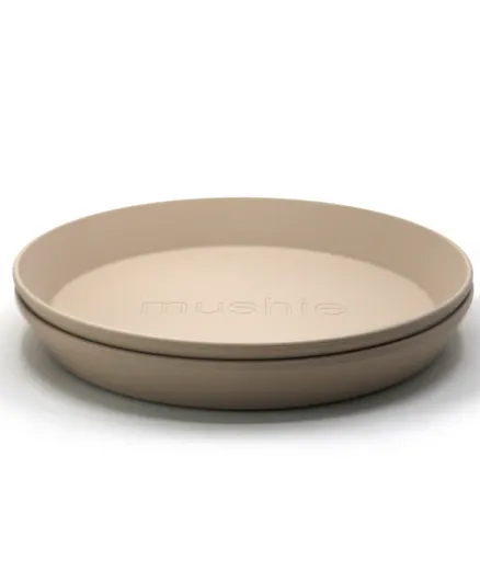 Mushie Dinner Plate Round Vanilla - 2 pieces