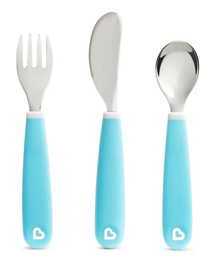 Munchkin Splash Fork & Knife & Spoon - Blue