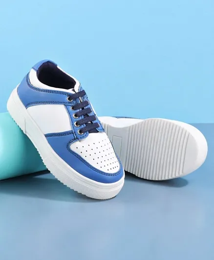 باين كيدز - حذاء كاجوال  - أبيض و أزرق