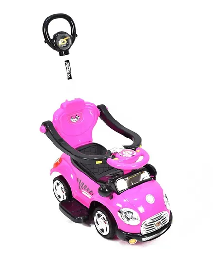 Amla - Children's Push Car with Music and Joystick - Pink