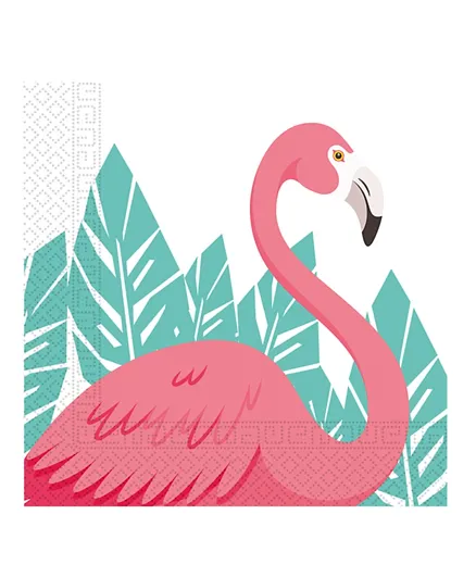 Procos Two-Ply Paper Napkins Flamingo - Pack of 20