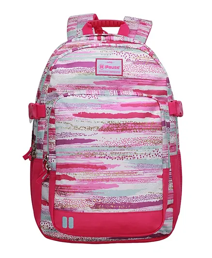 Pause Backpack with Pencil case Pink - 17 Inches