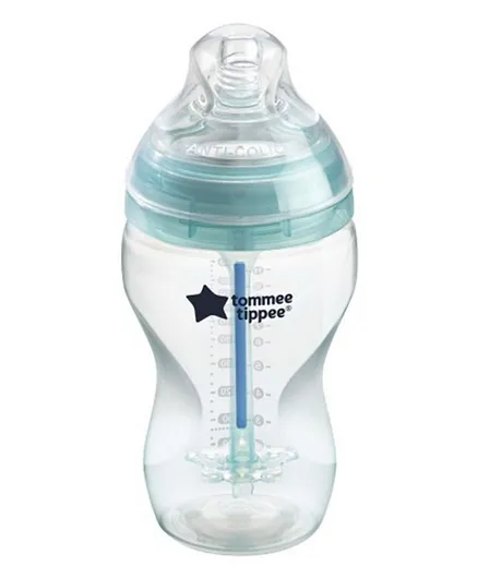 Tommee Tippee Anti-Colic Medium-Flow Baby Bottle with Unique Anti-Colic Venting System Pack of 1 - 340mL