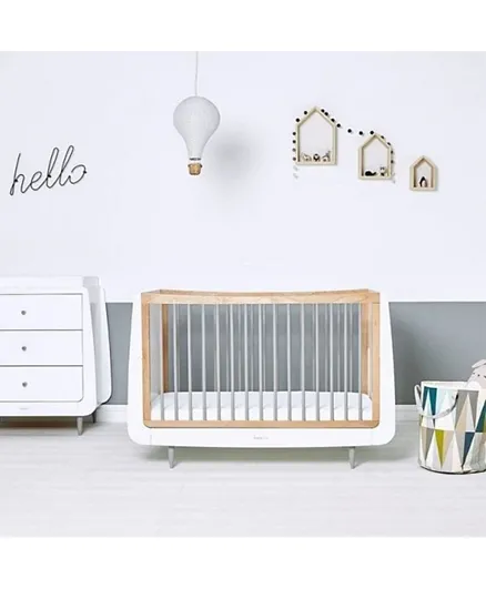 Snuz SnuzKot Skandi Convertible Nursery Cot Bed with 3 Mattress Height - Grey