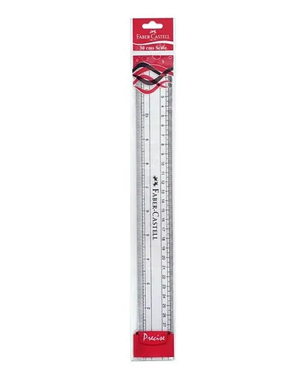 Faber Castell Clear Slim Plastic Ruler - 30cm
