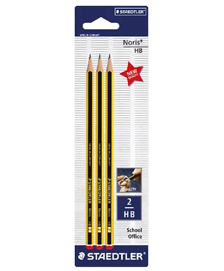 Staedtler Noris 2 HB Blister Pencils - Pack of 3