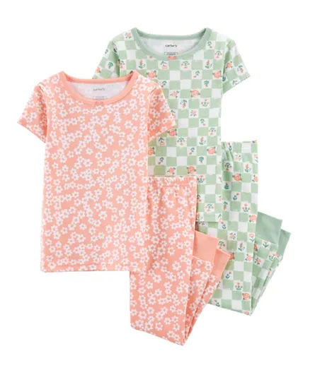 Carter's 2 Pack Floral Snug Fit Pajamas Set - Multicolor