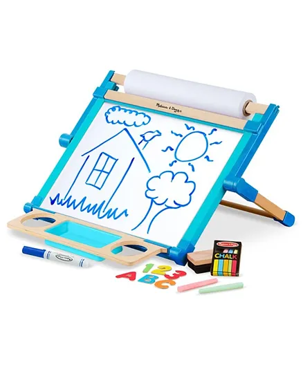 Melissa & Doug Double Sided Magnetic Tabletop Easel - Blue