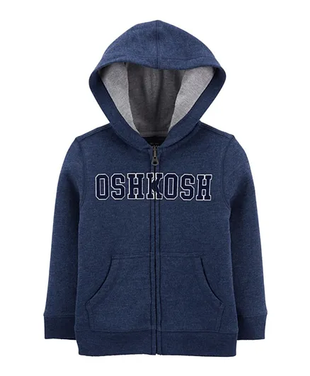 OshKosh B'Gosh Logo Fleece Hooded SweatJacket- Blue
