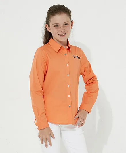 Beverly Hills Polo Club WOVEN TOP-LIGHT ORANGE