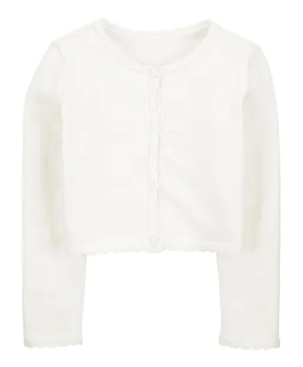 Carter's Button-Front Cardigan - White