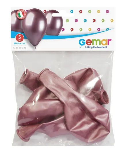 Gemar Shiny Pink Balloons - 5 Pieces
