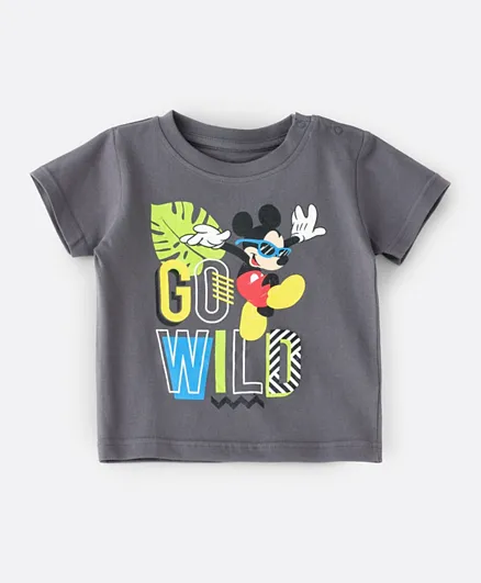 Disney Mickey Mouse Go Wild T-Shirt - Grey