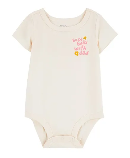 Carter's - Best Buds With Dad Cotton Bodysuit - Ivory