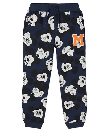 Name It Mickey Mouse Knit Joggers - Navy