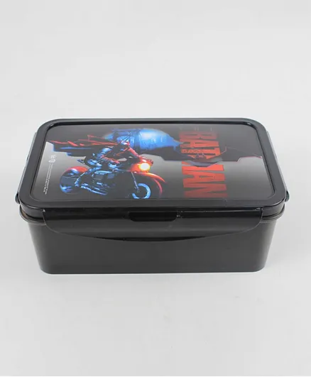 Batman Plastic Lunch Box for Kids 4 Years+, Durable with Attractive Batman Print, 18x9x6cm