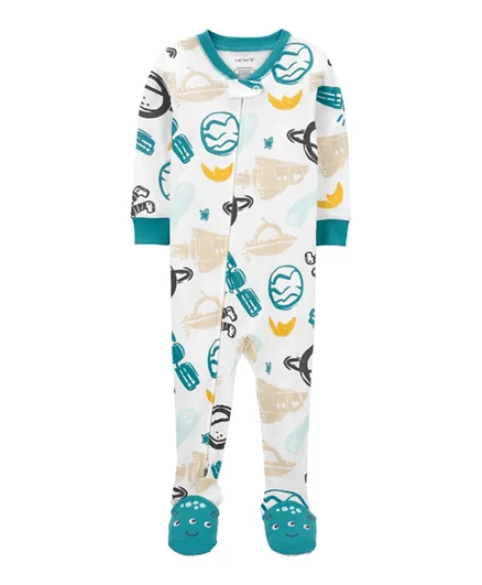 Carter's 1-Piece Space 100% Snug Fit Cotton Footie Pajamas - Multicolor
