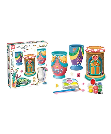 Family Center - Painter Ceramic Tea Set w/ Coloring Tools