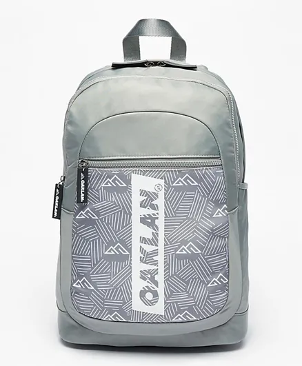Oaklan by ShoeExpress Printed Backpack Grey - 15 Inches