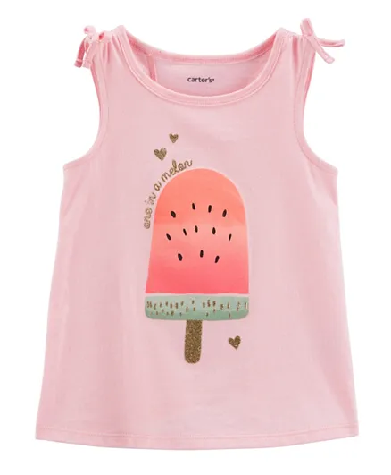 Carter's Watermelon Popsicle Tulip Tee-Pink