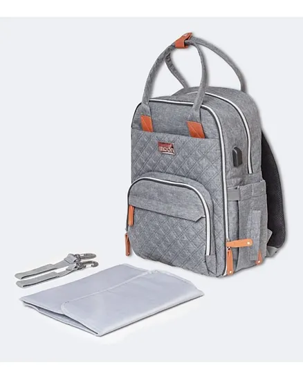 Moon Nutra Diaper Backpack - Grey
