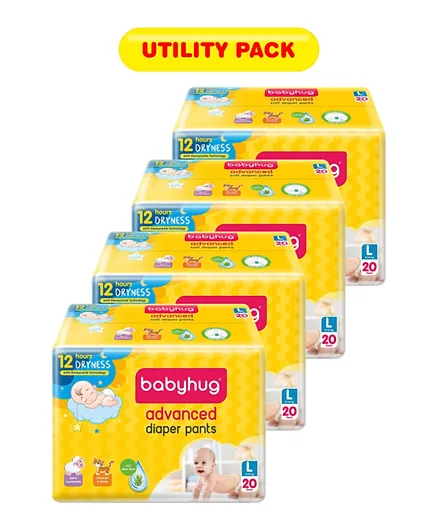 Babyhug Advanced Pant Style Diapers Size 4- Weekly Pack