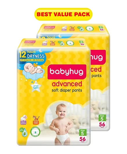 Babyhug Advanced Pant Style Diapers Size 5- Monthly Pack