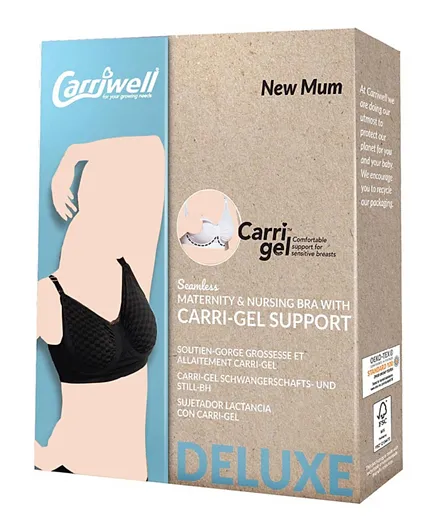 كاري ويل - حمالة صدر للحوامل والمرضعات مع تقنية كاري-جل - لون أسود