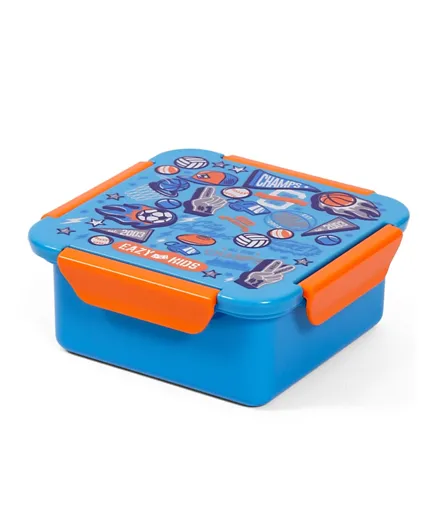 Eazy Kids Lunch Box, Soccer  - Blue, 650ml