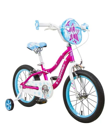 Spartan Sparkle Bicycle Chrome Pink - 16 Inches