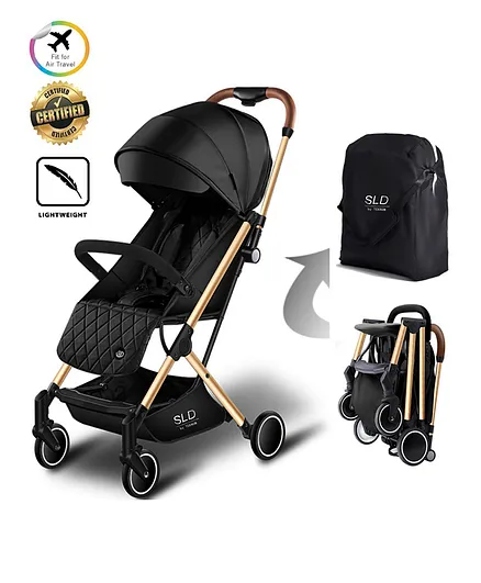 Teknum Travel Lite Stroller SLD - Black & Gold