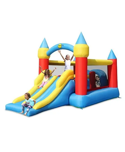 Happy Hop Obstacle Course Castle with Double Slide - Multicolor
