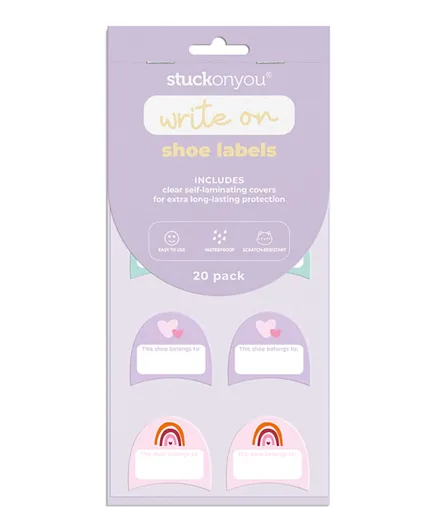 Stuck On You Pastel Party Shoe Labels - 20 Pieces