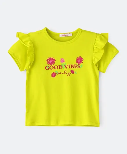 Jelliene Good Vibes Only Top - Yellow