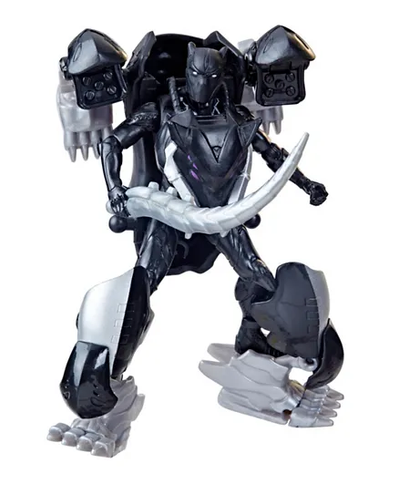 Marvel Mech Strike Mechasaurs, 4-Inch Black Panther with Sabre Claw Action Figures