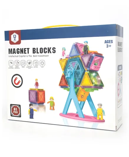 Color Window Magnet Blocks - 61 Pieces