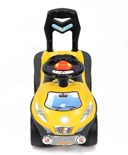 Amla - Push Car For Children With Music - Yellow Color Q03-2Y