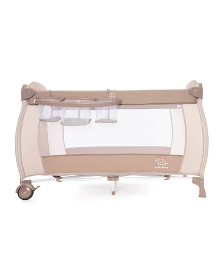 Elphybaby - Baby Play And Sleep Play Yard With Organizer - Beige