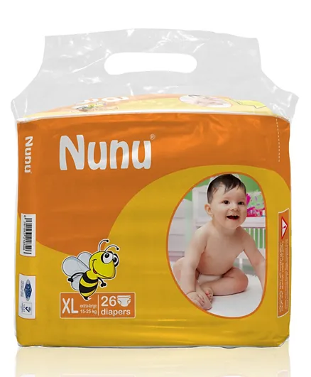 Nunu Baby Diapers X-Large - 26 Diapers