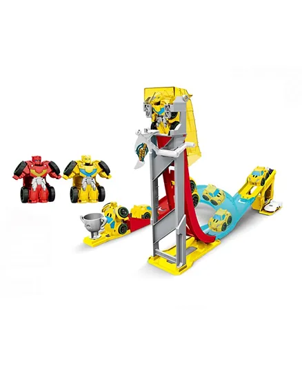 Family Centre Transformable Robot & Track Set - Yellow