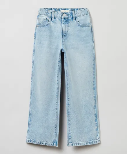 OVS Front & Back Pockets Culotte Jeans - Blue