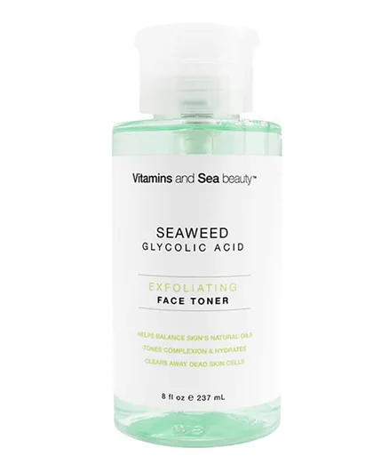 Vitamins And Sea Beauty - Seaweed and Glycolic Acid Exfoliating Face Toner - 237ml