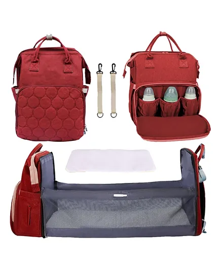 حقيبة مامي من بيبي لوف من 4 ألوان مع صندوق هدايا بيبي لوف - لون أحمر
