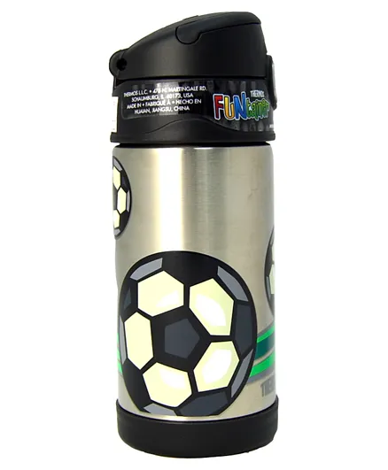 Thermos Football Print Water Bottle - 355mL